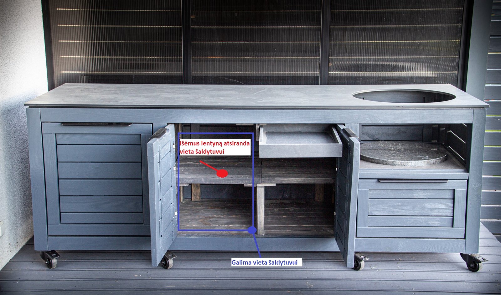 Kamado stalas "Solid Pine Pin7016 / L240" - Image 18