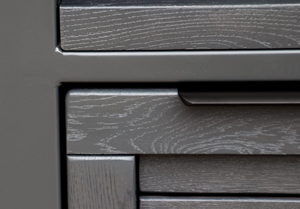 Grill soliod OAK table for kamado gray-11